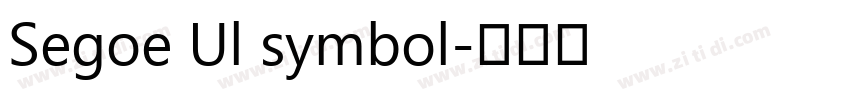 Segoe Ul symbol字体转换